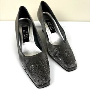 Stuart Weitzman Heels Pumps Shoes Embellished Silver Women's 6 Wedding Event